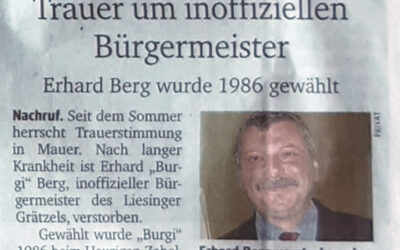 Erhard Berg im Kurier