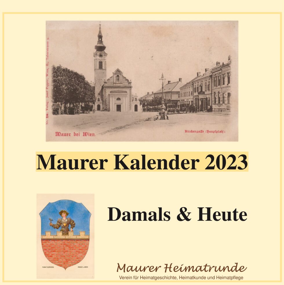 Maurer Kalender 2023 erhältlich! MAUER.AT