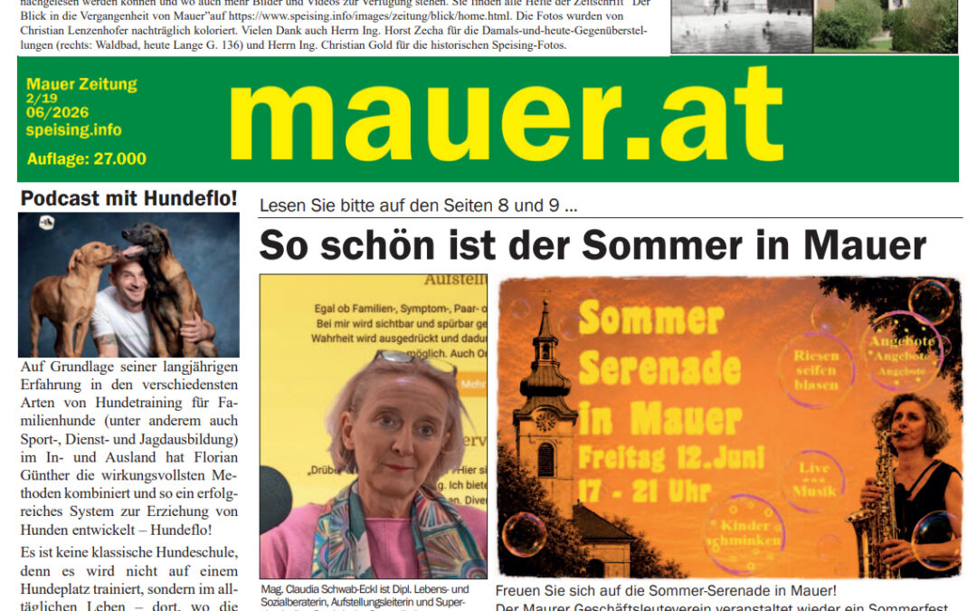 Mauer Zeitung: Juni-Ausgabe online!